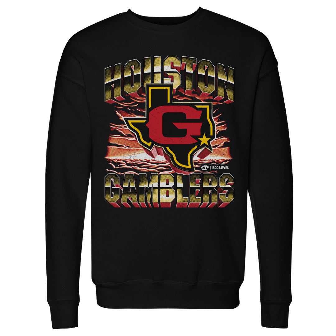 Houston Gamblers Men's Crewneck Sweatshirt | 500 LEVEL