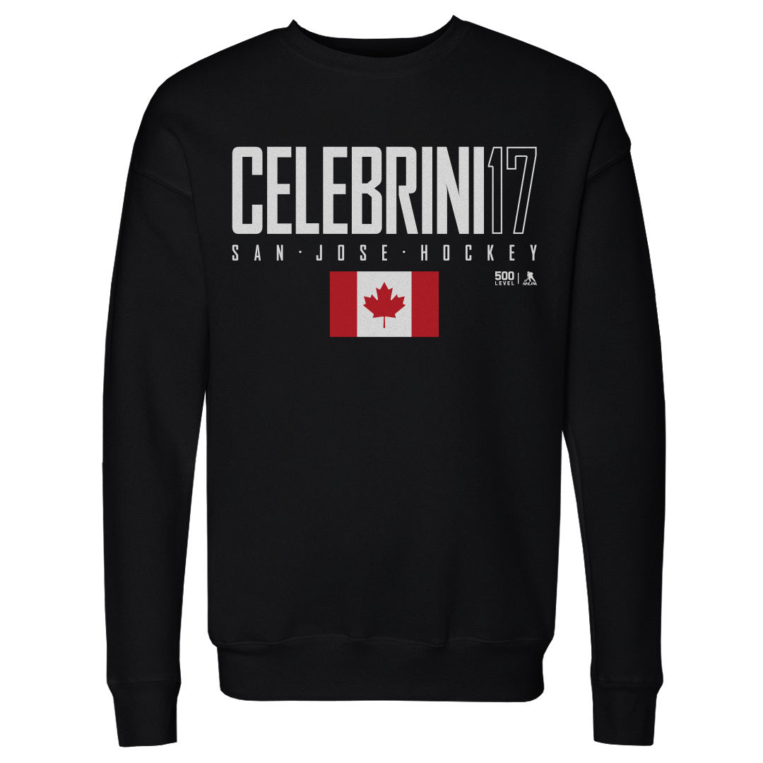Macklin Celebrini Men's Crewneck Sweatshirt | 500 LEVEL