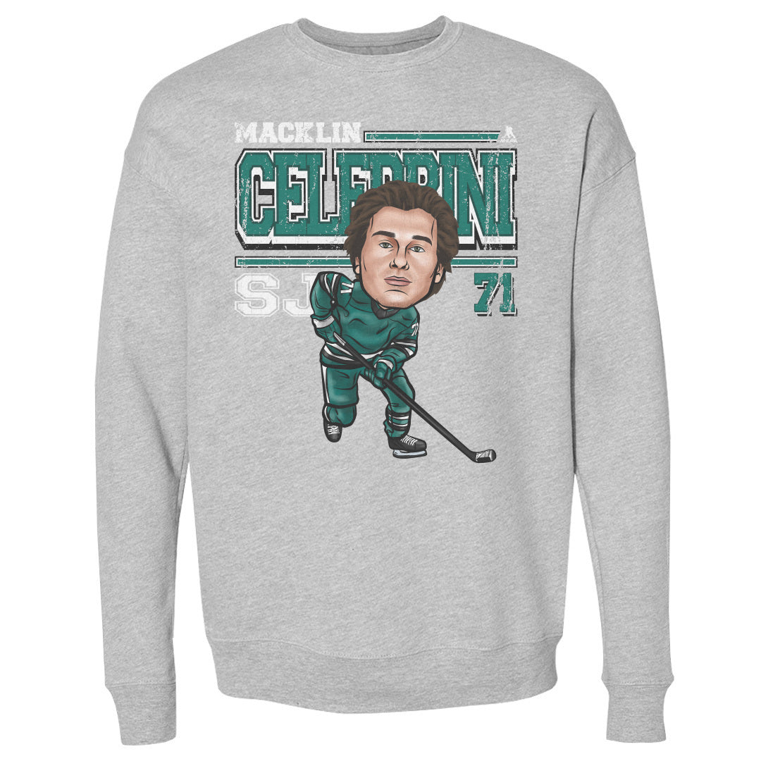 Macklin Celebrini Men's Crewneck Sweatshirt | 500 LEVEL