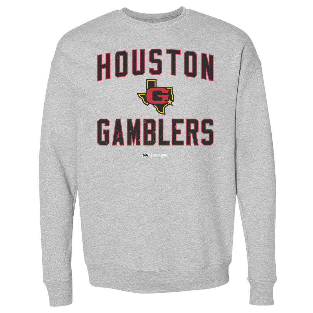 Houston Gamblers Men's Crewneck Sweatshirt | 500 LEVEL