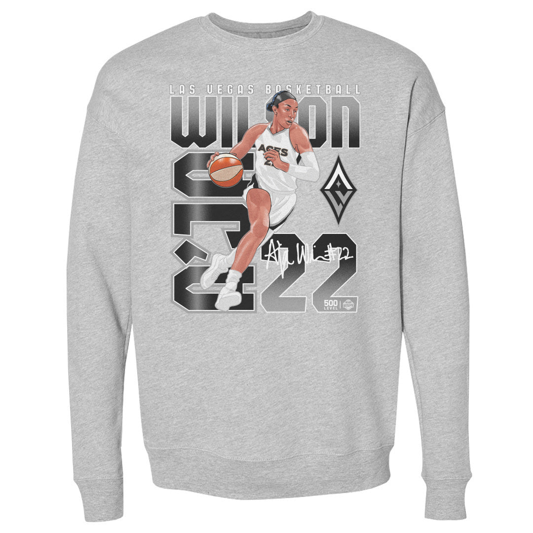 A'ja Wilson Men's Crewneck Sweatshirt | 500 LEVEL