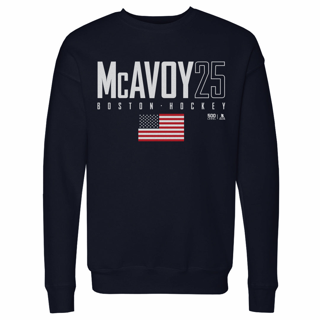 Charlie McAvoy Men's Crewneck Sweatshirt | 500 LEVEL