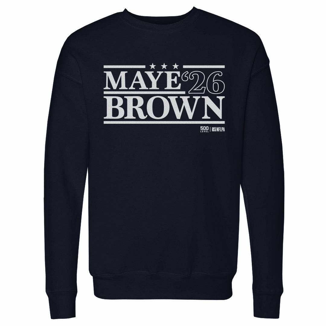Drake Maye Men's Crewneck Sweatshirt | 500 LEVEL