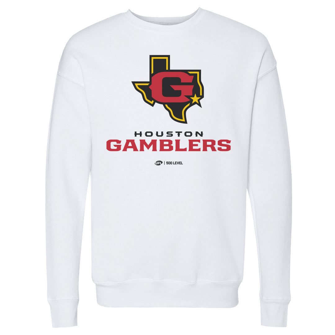 Houston Gamblers Men's Crewneck Sweatshirt | 500 LEVEL