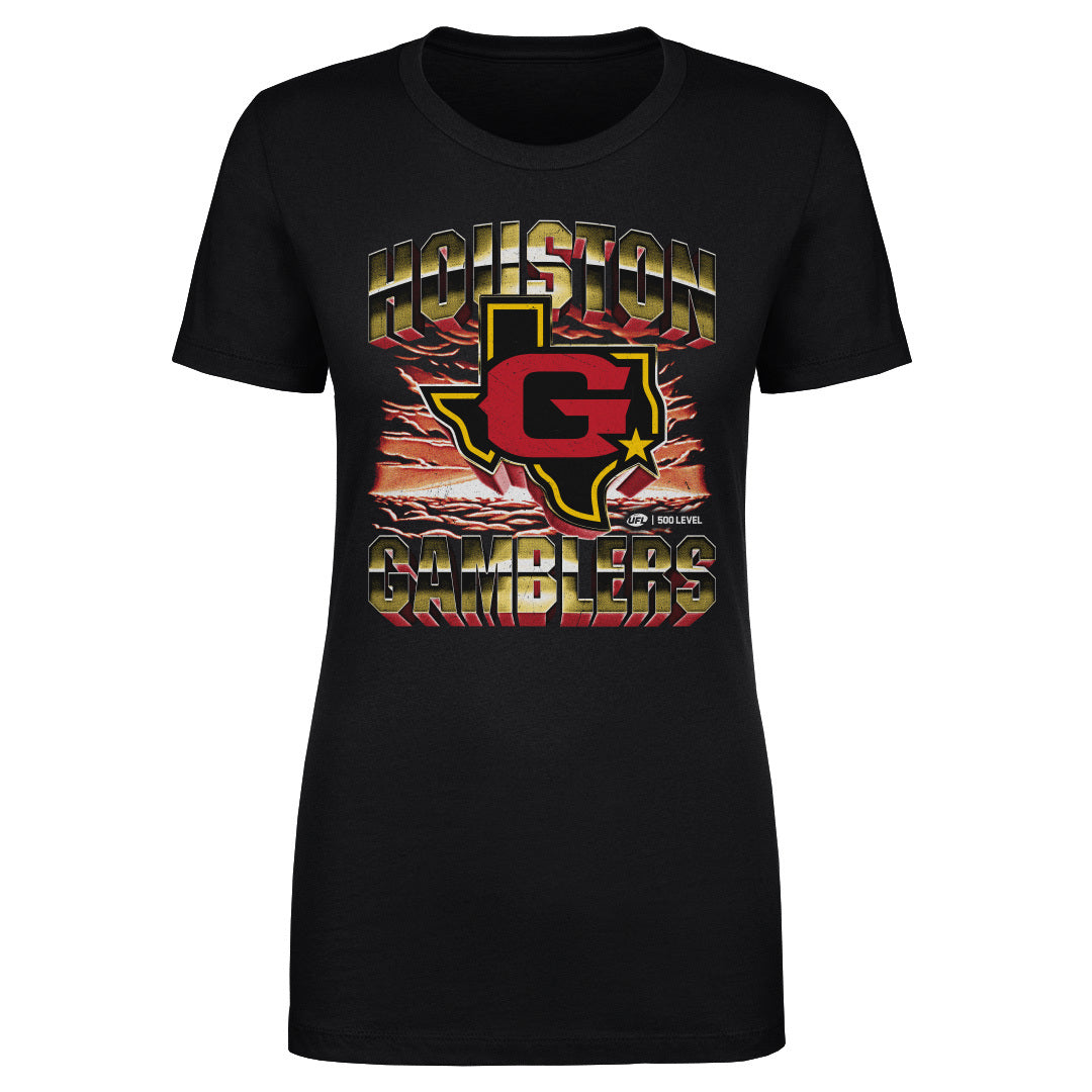 Houston Gamblers Women's T-Shirt | 500 LEVEL