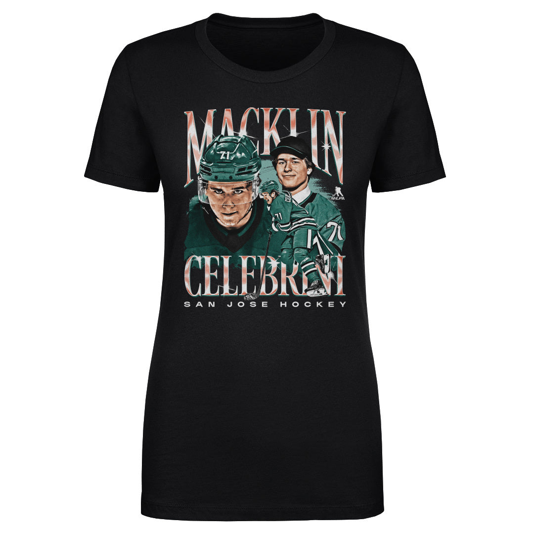 Macklin Celebrini Women's T-Shirt | 500 LEVEL