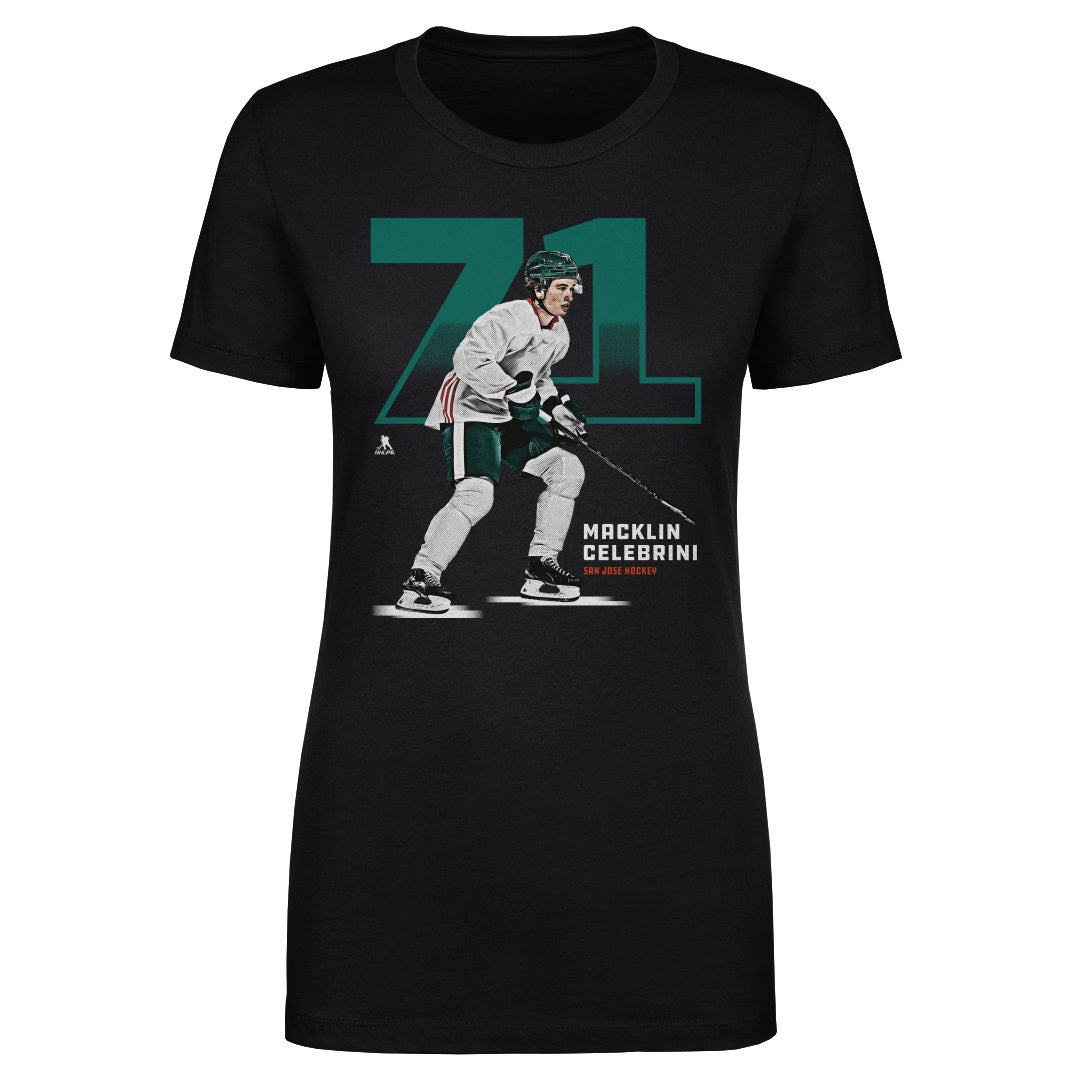 Macklin Celebrini Women's T-Shirt | 500 LEVEL