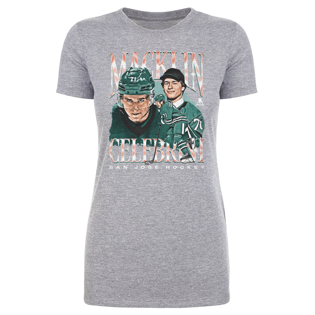 Macklin Celebrini Women's T-Shirt | 500 LEVEL