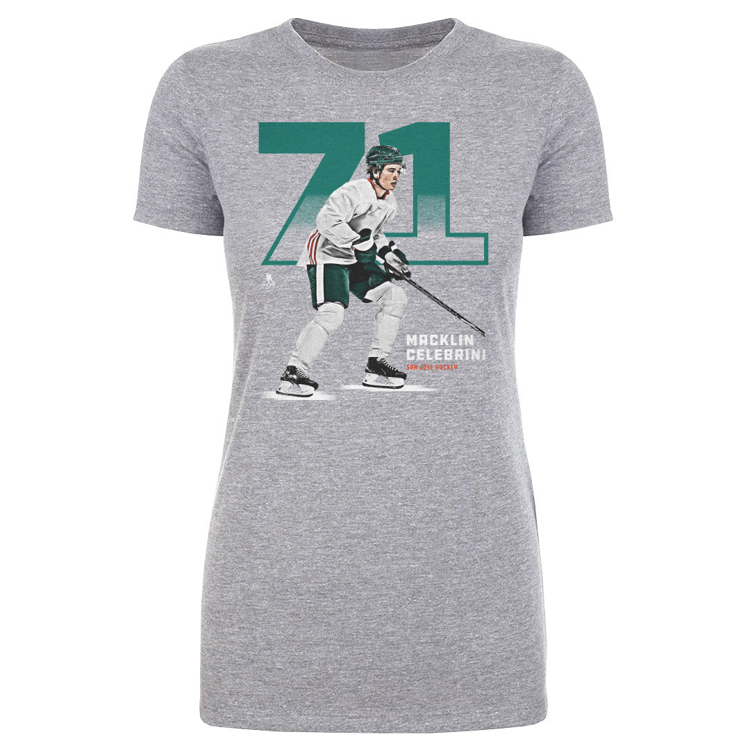 Macklin Celebrini Women's T-Shirt | 500 LEVEL