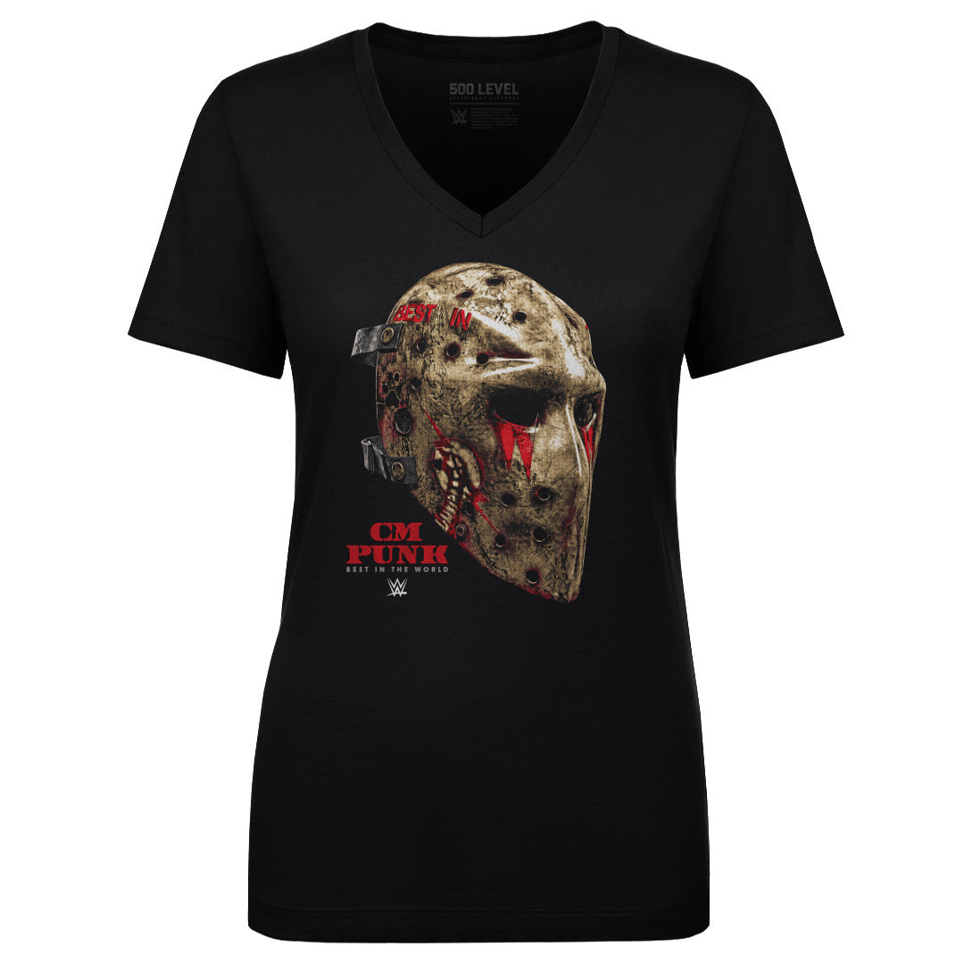 CM Punk Women's V-Neck T-Shirt | 500 LEVEL