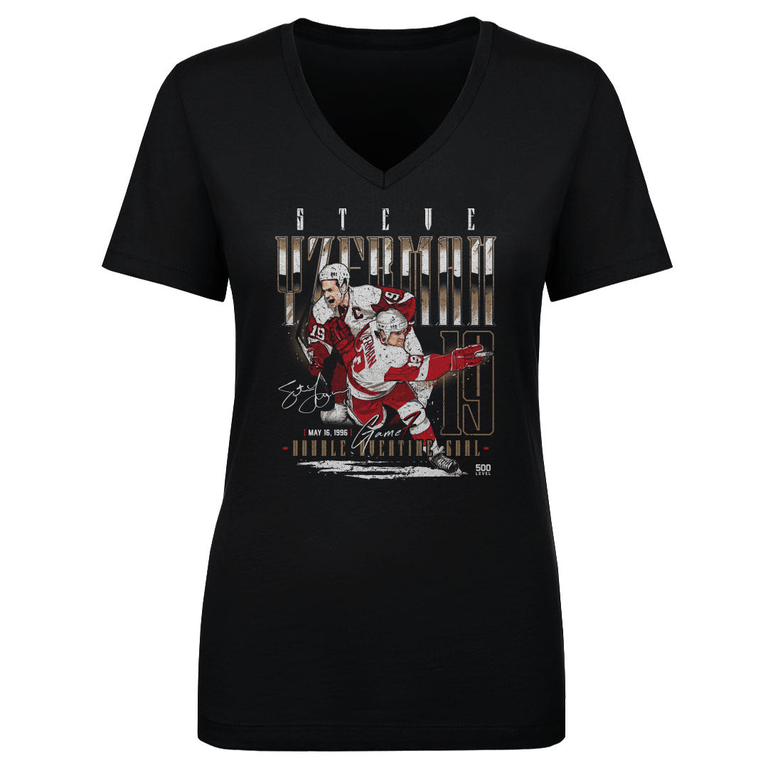 Steve Yzerman Women's V-Neck T-Shirt | 500 LEVEL