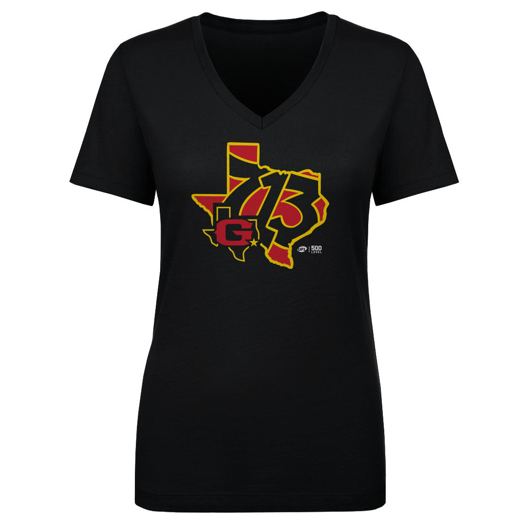 Houston Gamblers Women's V-Neck T-Shirt | 500 LEVEL