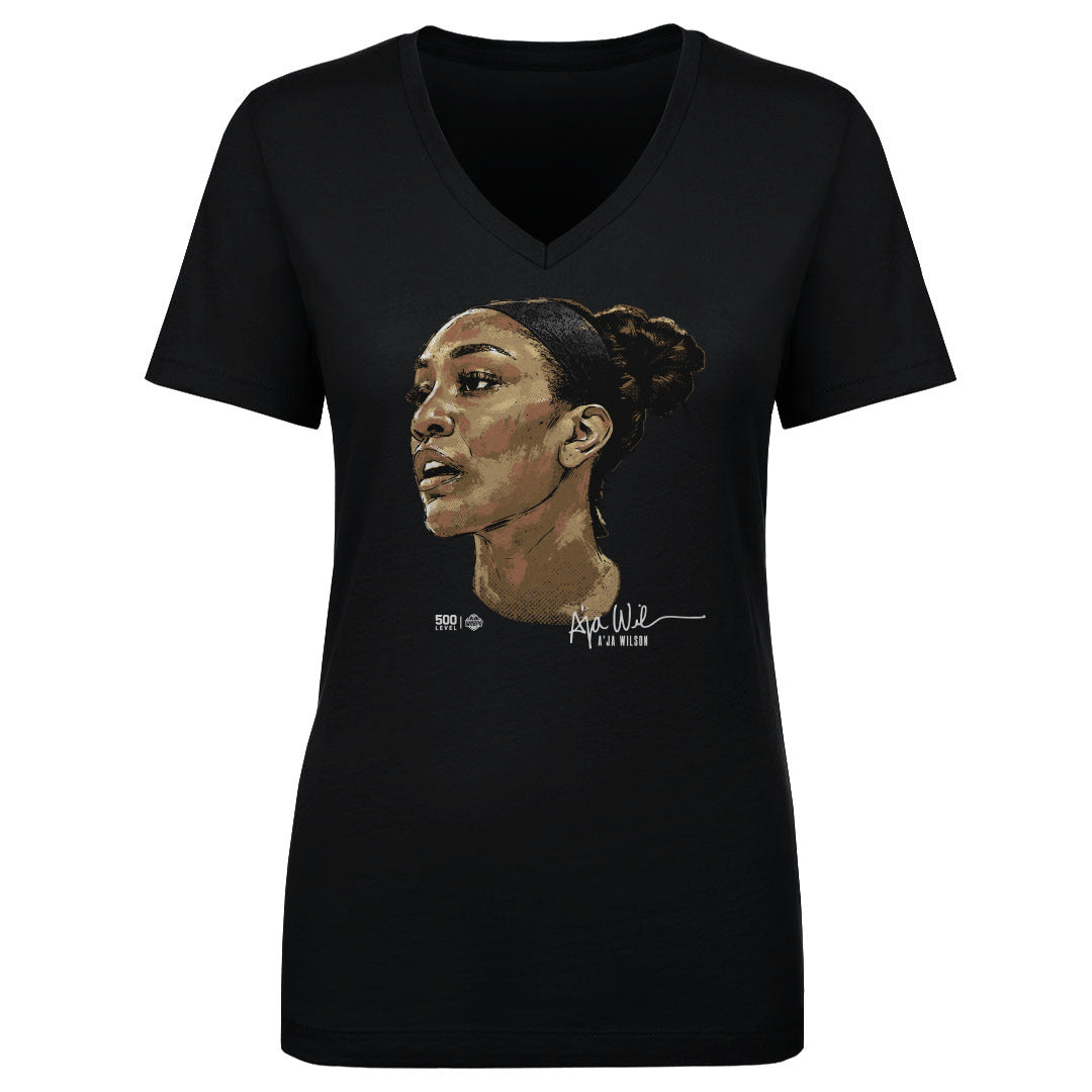 A'ja Wilson Women's V-Neck T-Shirt | 500 LEVEL