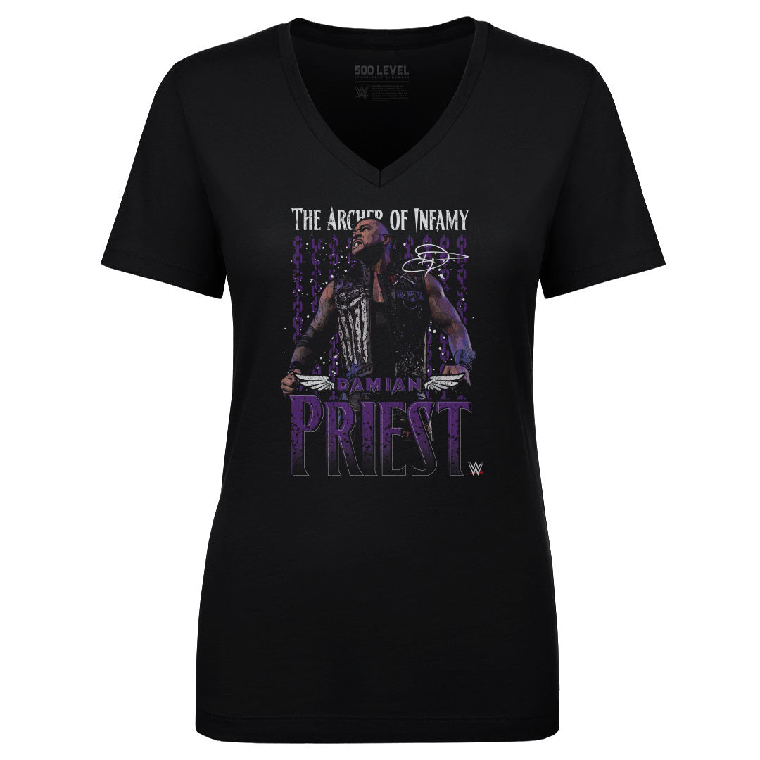 Damian Priest Women's V-Neck T-Shirt | 500 LEVEL
