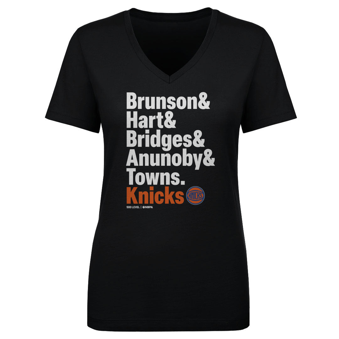 New York Knicks Women's V-Neck T-Shirt | 500 LEVEL