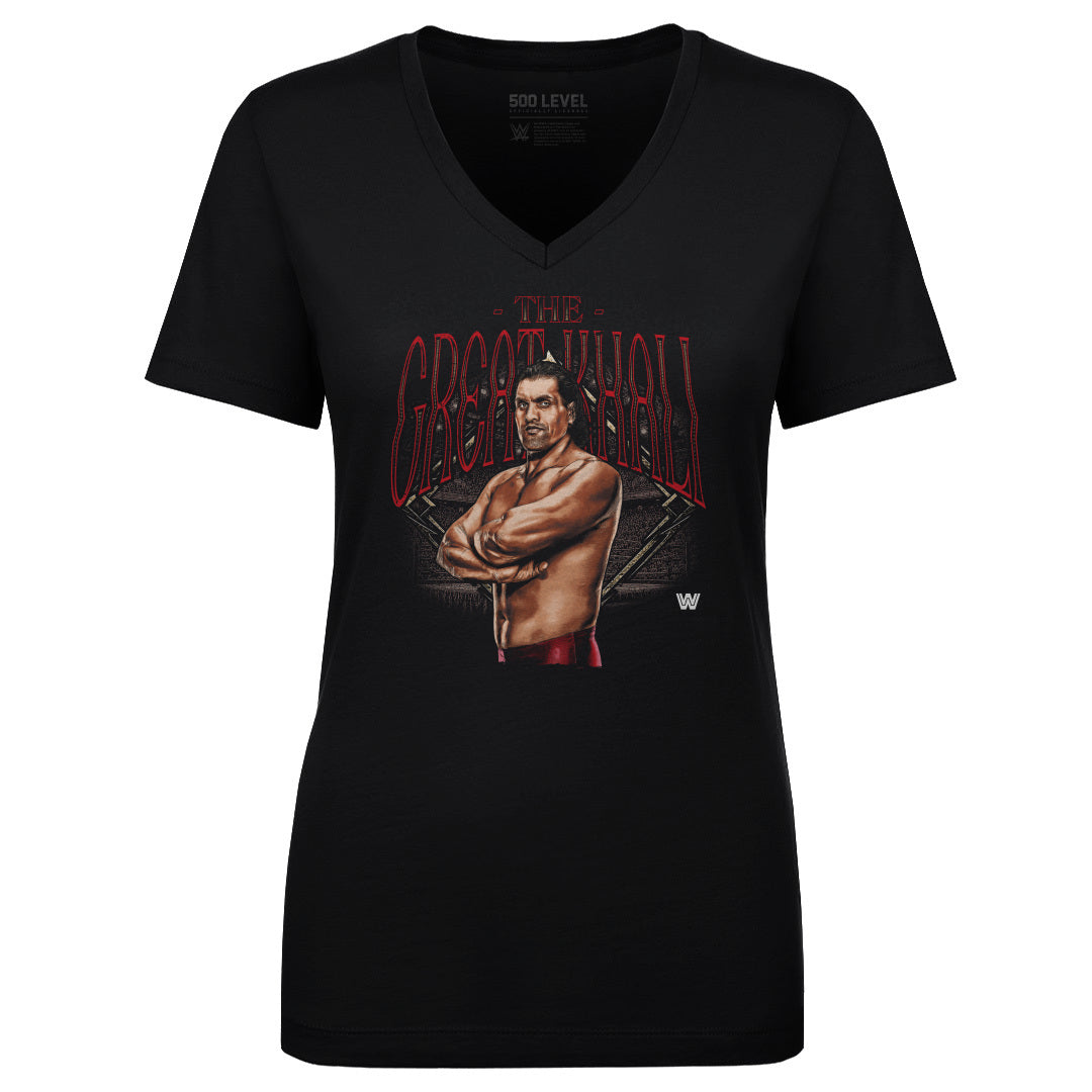 The Great Khali Women's V-Neck T-Shirt | 500 LEVEL