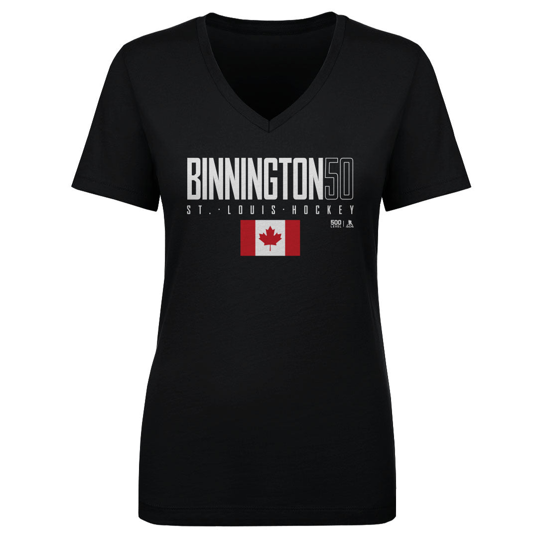 Jordan Binnington Women's V-Neck T-Shirt | 500 LEVEL