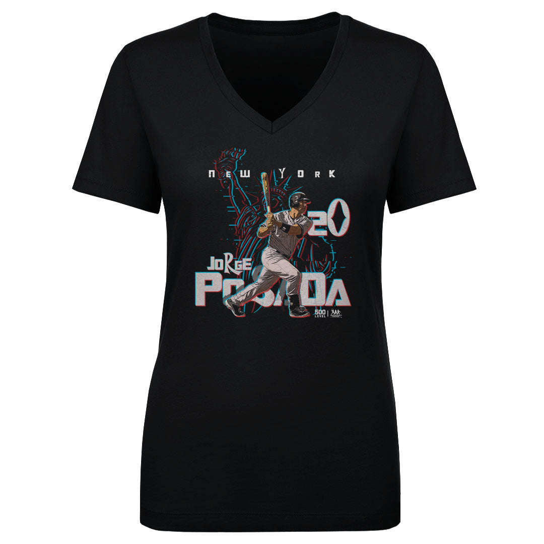 Jorge Posada Women's V-Neck T-Shirt | 500 LEVEL
