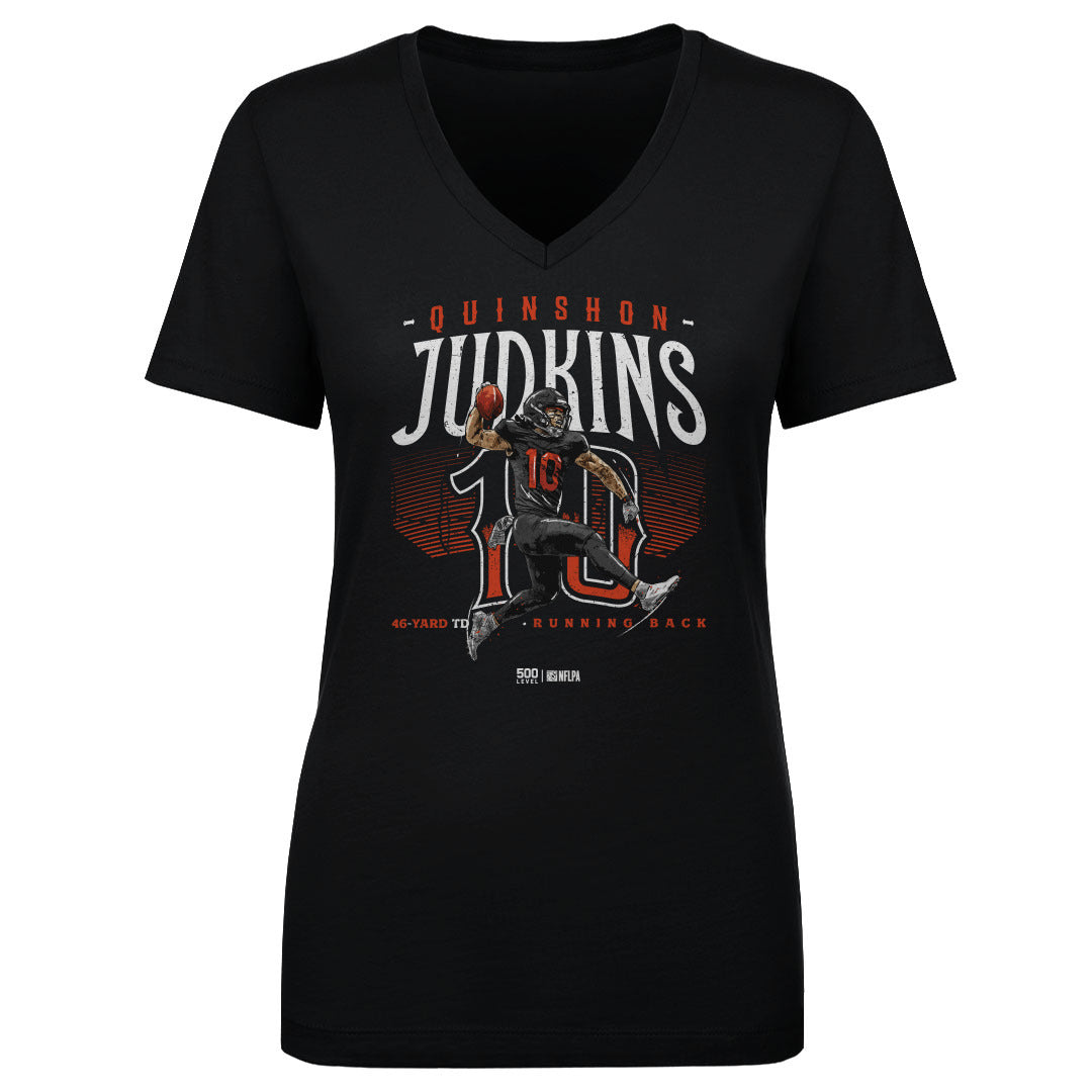 Quinshon Judkins Women's V-Neck T-Shirt | 500 LEVEL