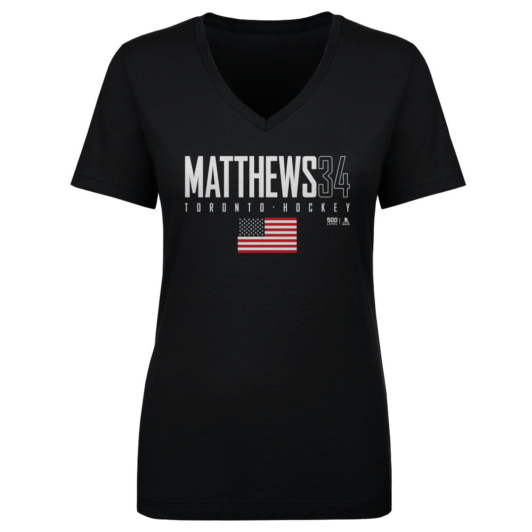 Auston Matthews Women's V-Neck T-Shirt | 500 LEVEL