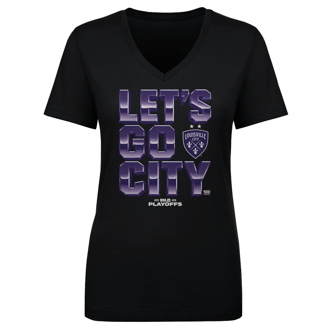 Louisville City FC Women's V-Neck T-Shirt | 500 LEVEL