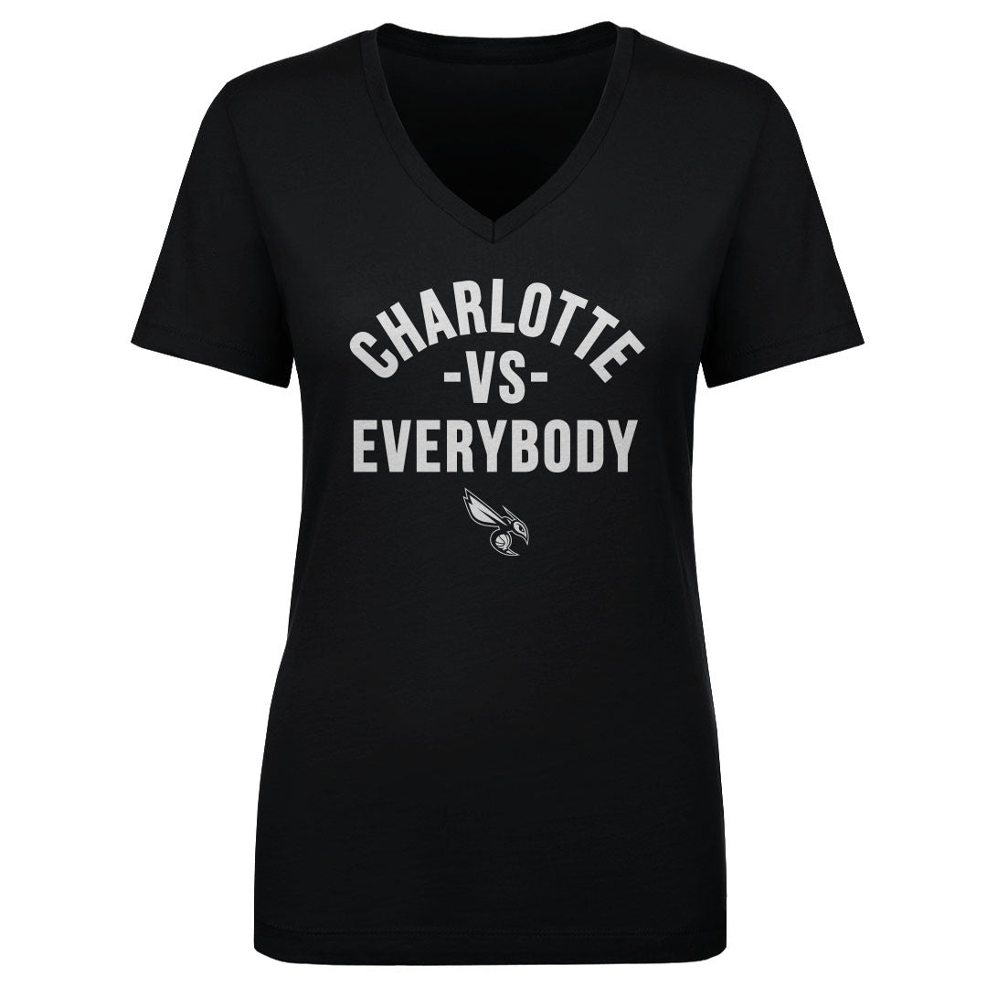 Charlotte Hornets Women's V-Neck T-Shirt | 500 LEVEL