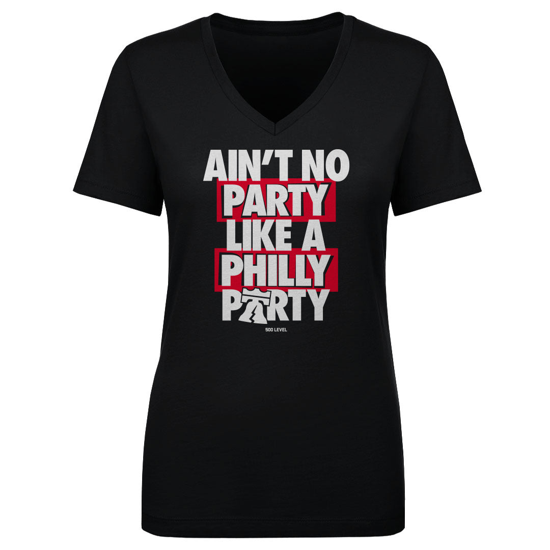 Philadelphia Basketball Women's V-Neck T-Shirt | 500 LEVEL