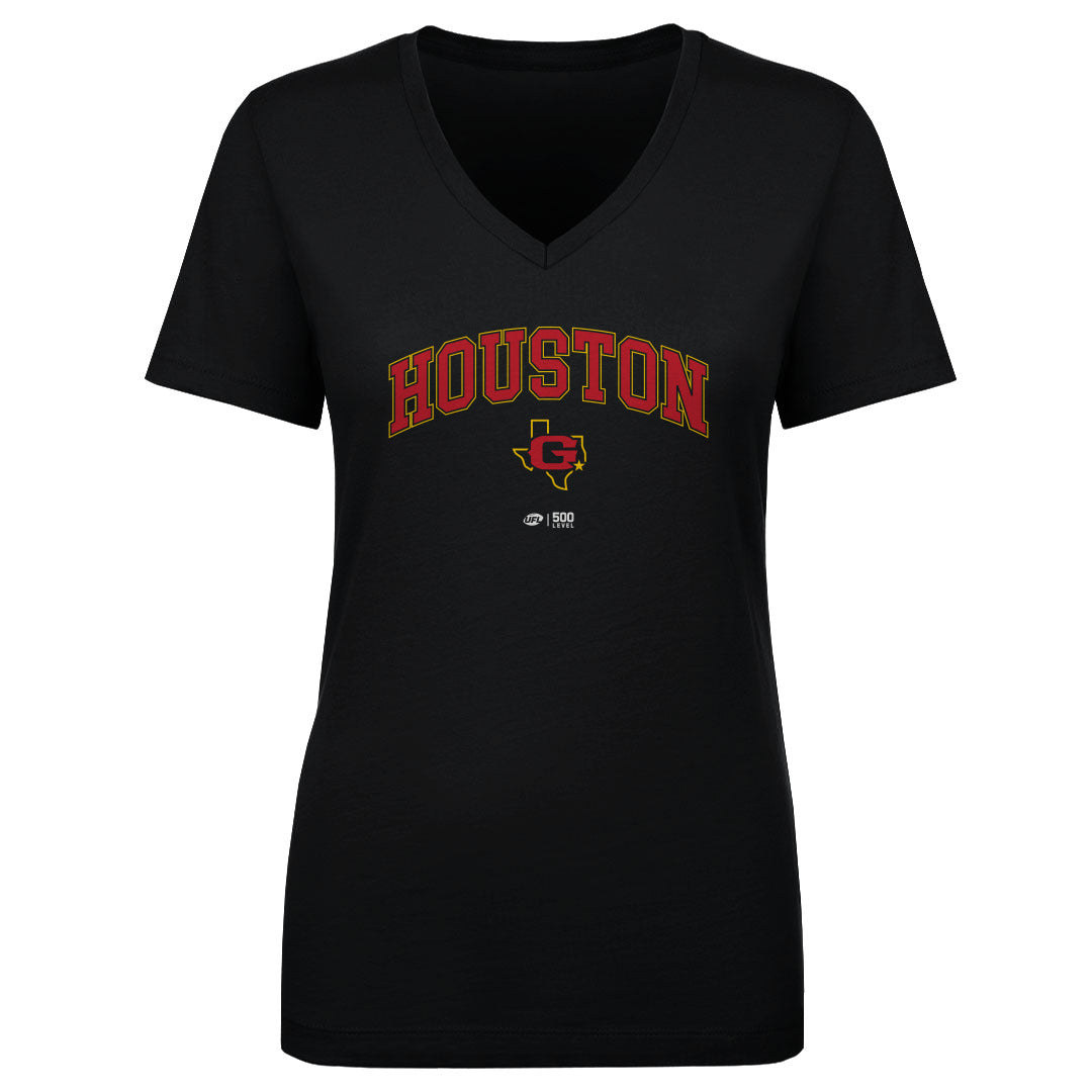 Houston Gamblers Women's V-Neck T-Shirt | 500 LEVEL