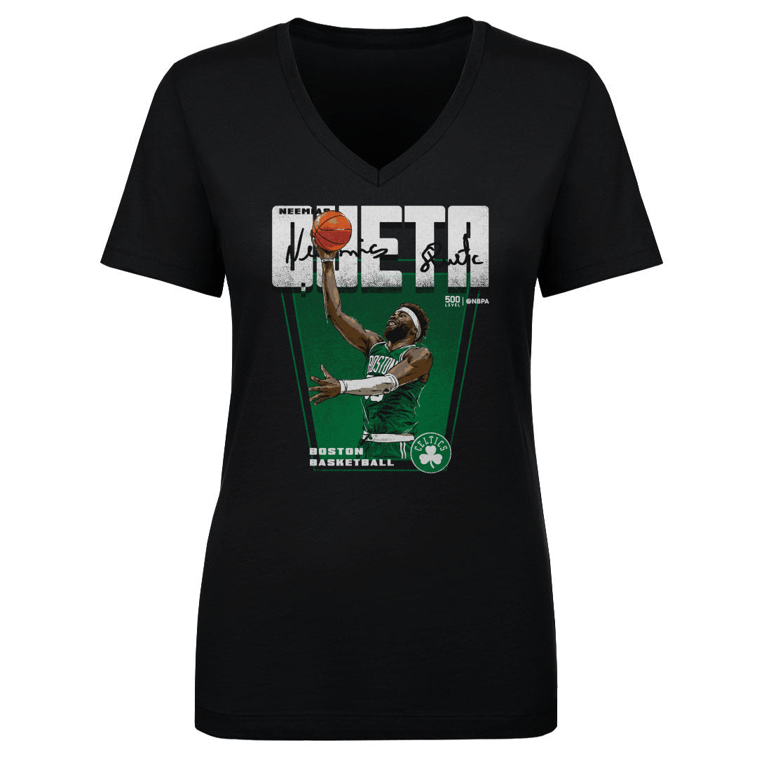 Neemias Queta Women's V-Neck T-Shirt | 500 LEVEL