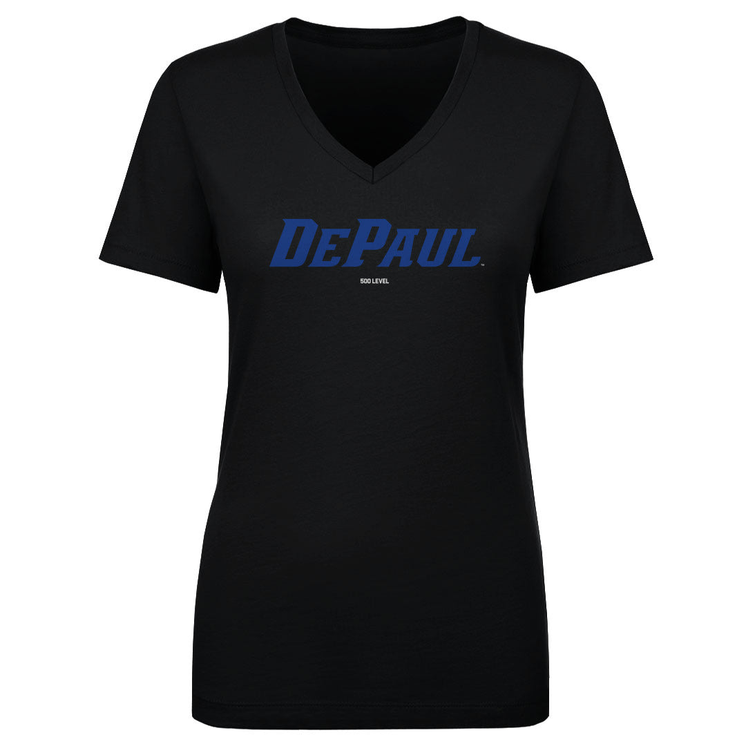 DePaul Blue Demons Women's V-Neck T-Shirt | 500 LEVEL