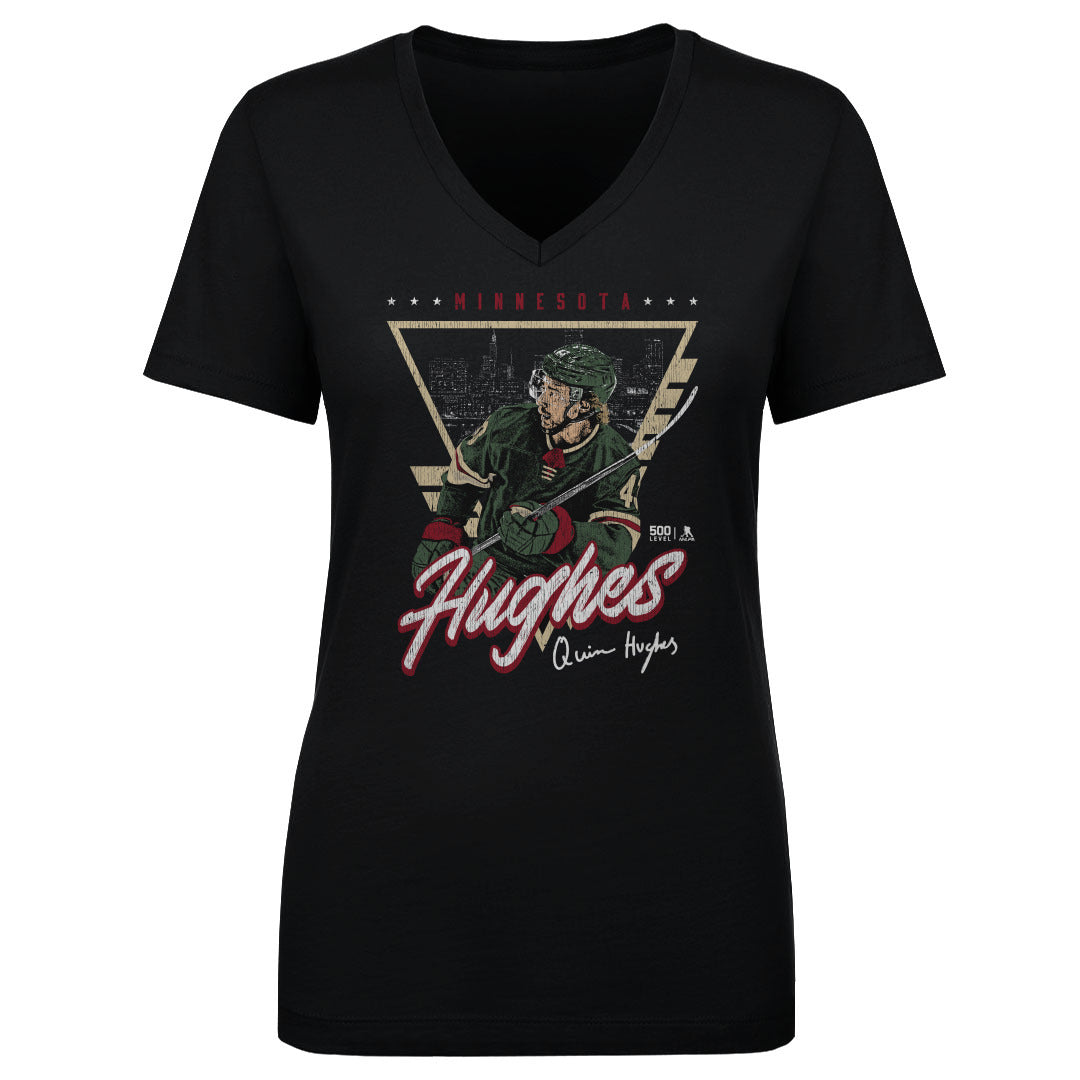 Quinn Hughes Women's V-Neck T-Shirt | 500 LEVEL