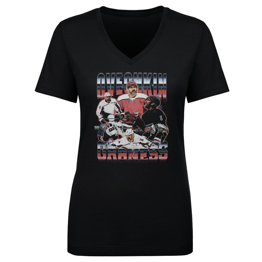 Alex Ovechkin Women's V-Neck T-Shirt | 500 LEVEL
