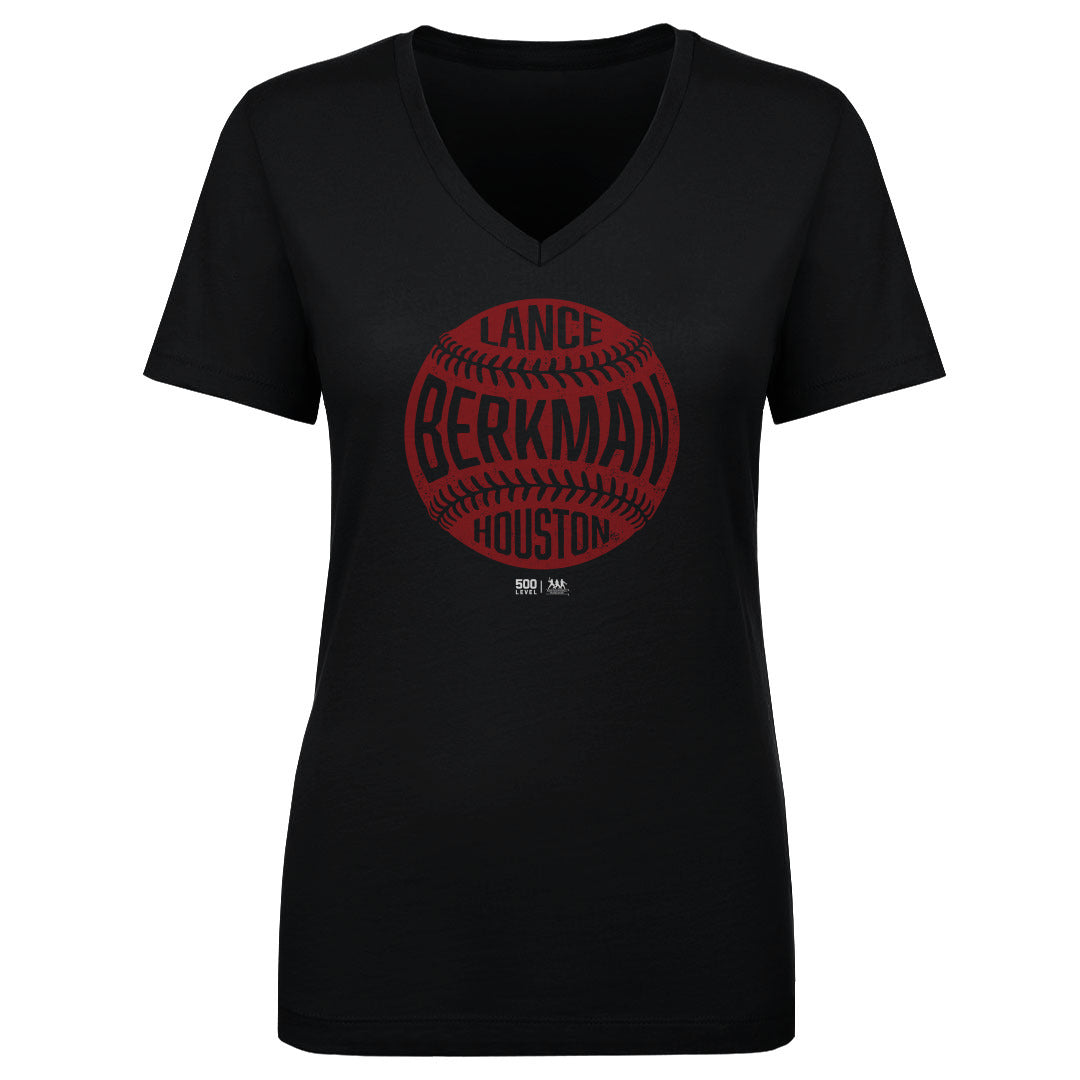 Lance Berkman Women's V-Neck T-Shirt | 500 LEVEL