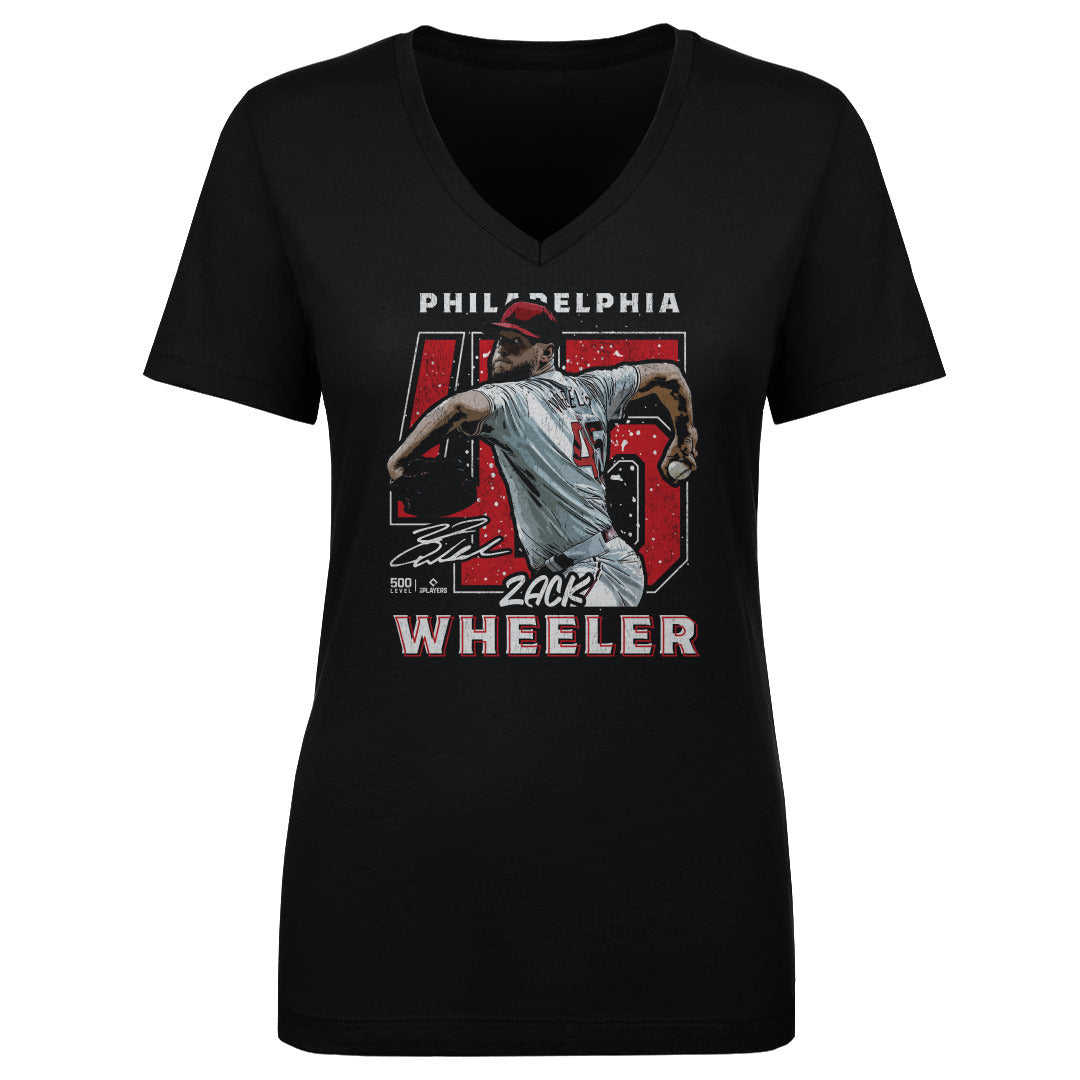 Zack Wheeler Women's V-Neck T-Shirt | 500 LEVEL