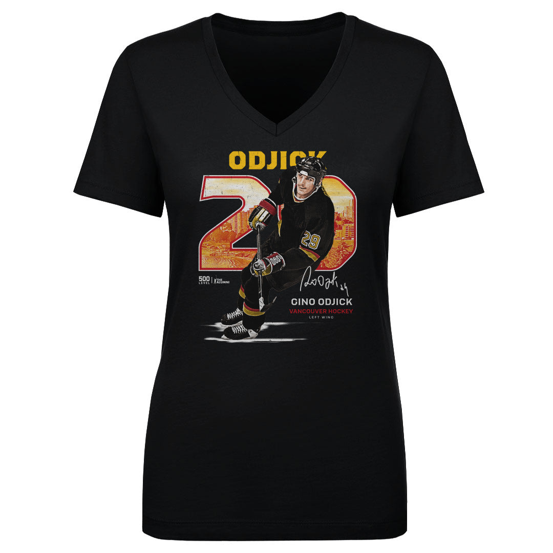 Gino Odjick Women's V-Neck T-Shirt | 500 LEVEL
