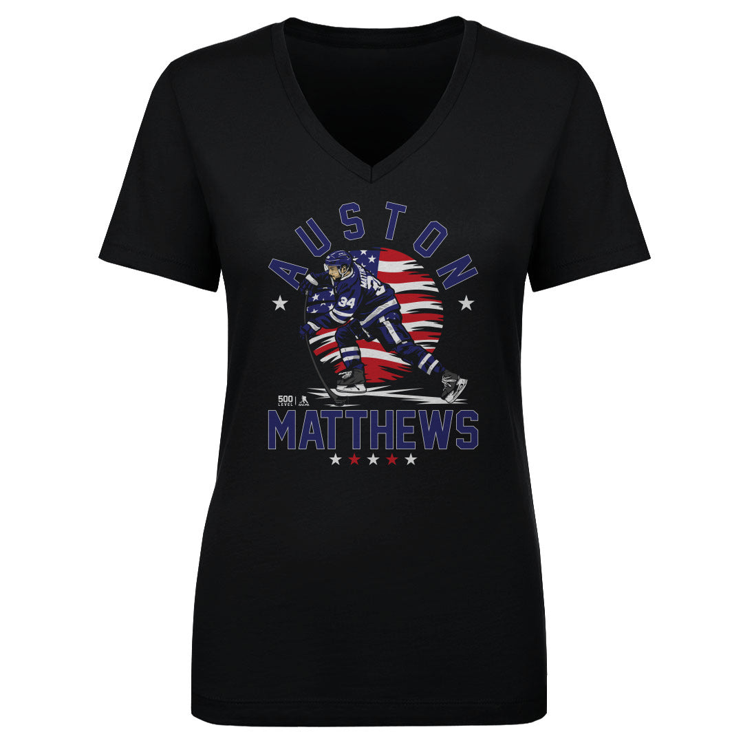 Auston Matthews Women's V-Neck T-Shirt | 500 LEVEL