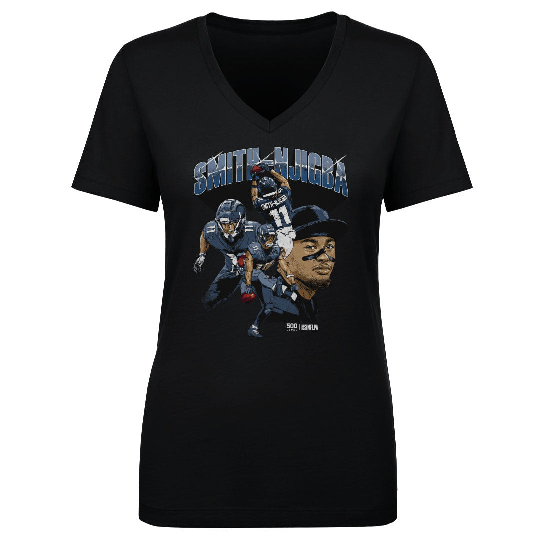 Jaxon Smith-Njigba Women's V-Neck T-Shirt | 500 LEVEL