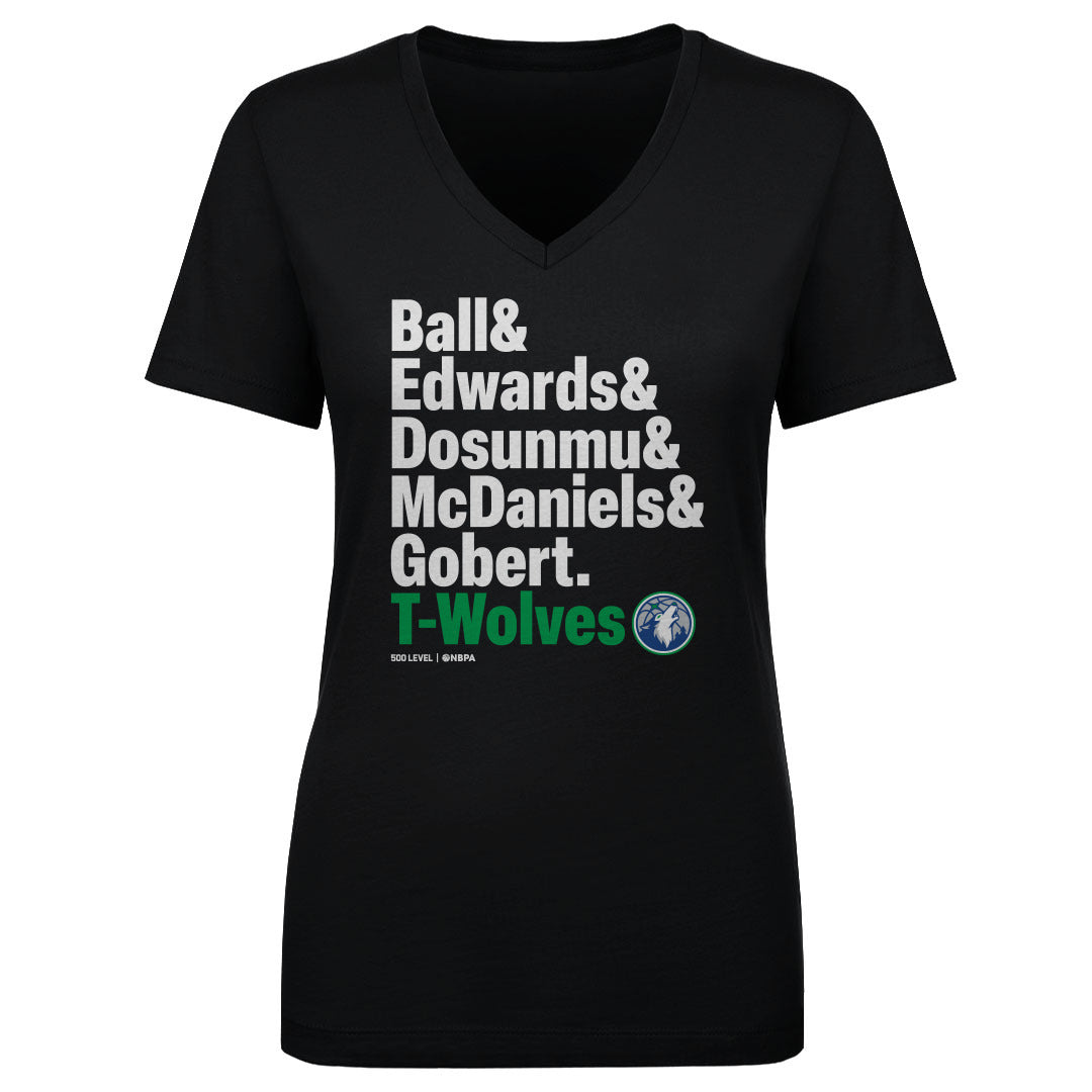 Minnesota Timberwolves Women's V-Neck T-Shirt | 500 LEVEL