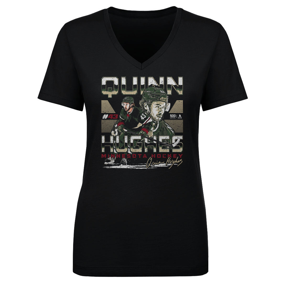 Quinn Hughes Women's V-Neck T-Shirt | 500 LEVEL