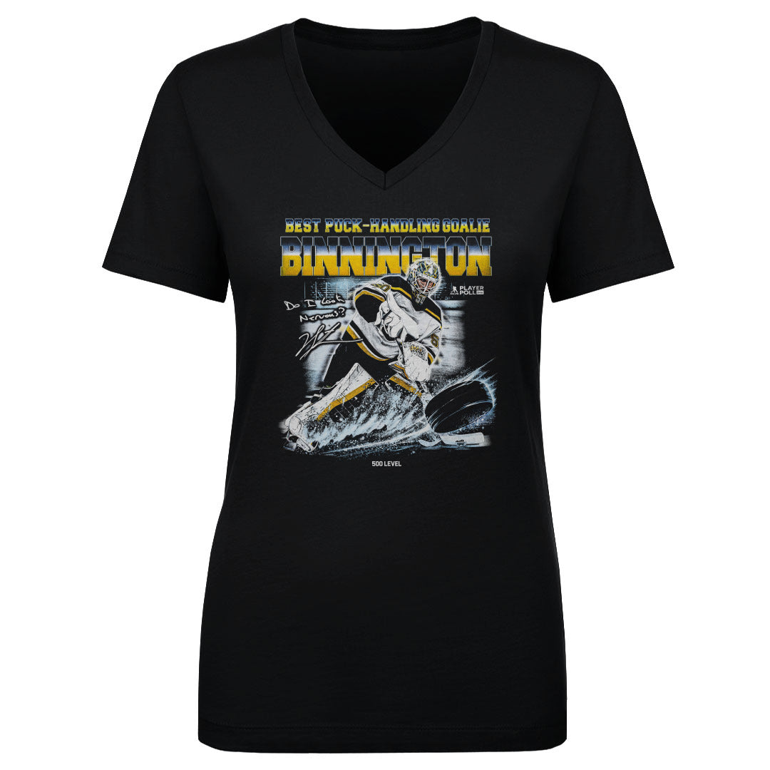 Jordan Binnington Women's V-Neck T-Shirt | 500 LEVEL
