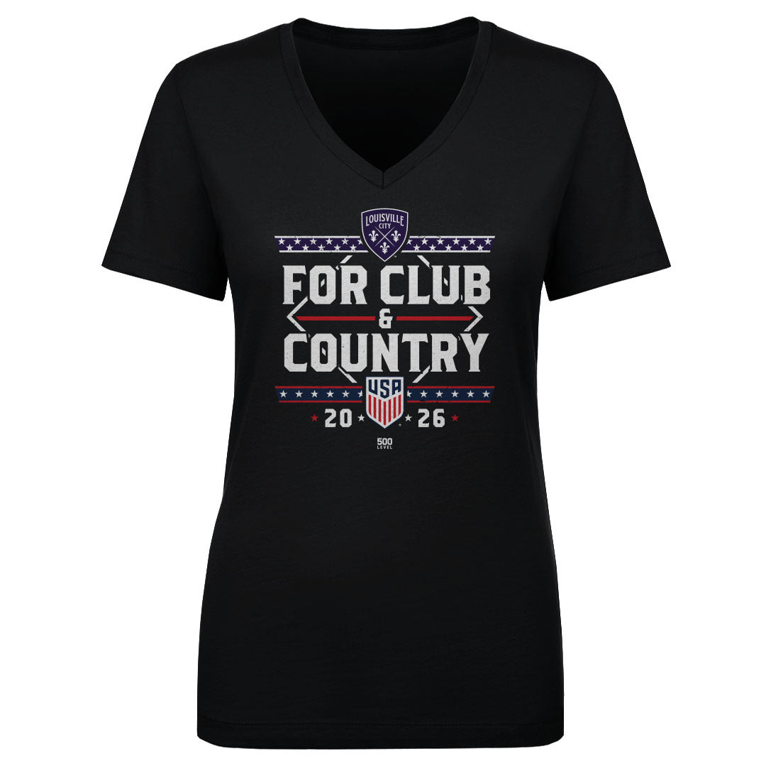 Louisville City FC Women's V-Neck T-Shirt | 500 LEVEL