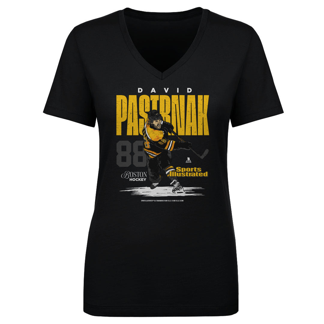 David Pastrnak Women's V-Neck T-Shirt | 500 LEVEL