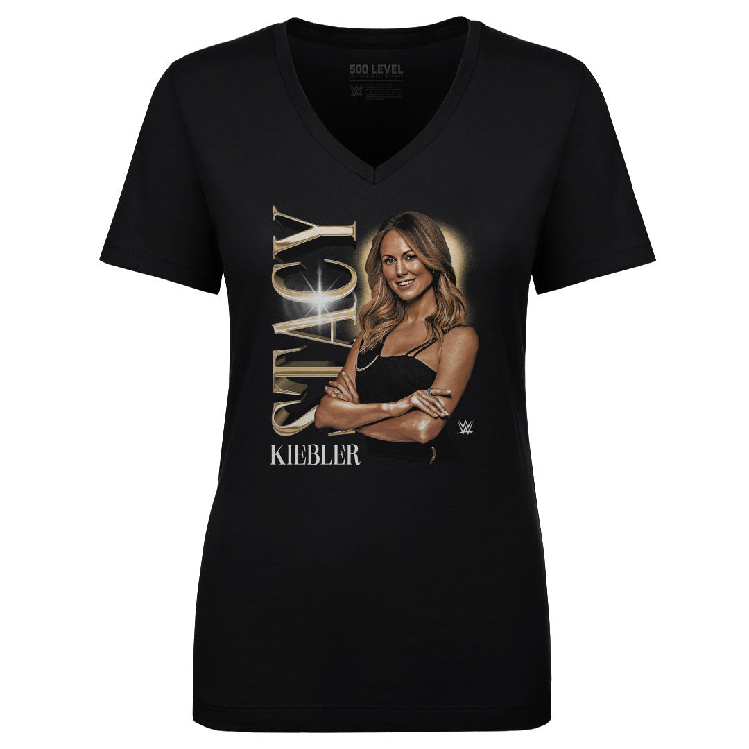 Stacy Keibler Women's V-Neck T-Shirt | 500 LEVEL