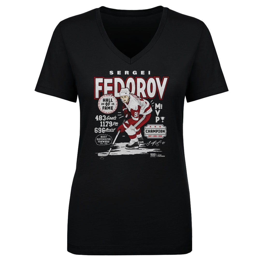 Sergei Fedorov Women's V-Neck T-Shirt | 500 LEVEL
