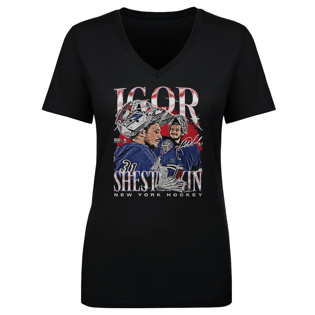 Igor Shesterkin Women's V-Neck T-Shirt | 500 LEVEL