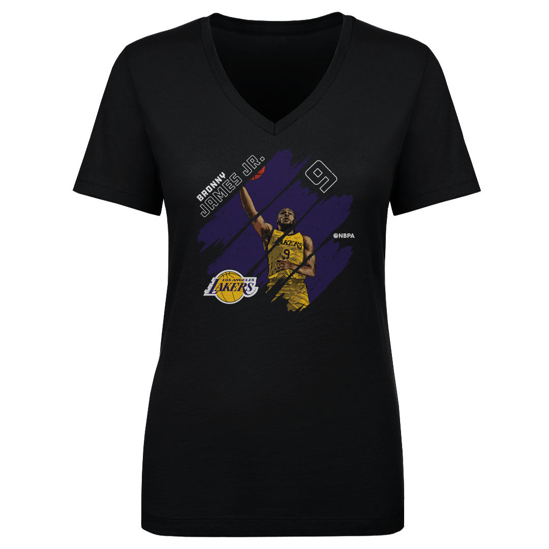 Bronny James Jr. Women's V-Neck T-Shirt | 500 LEVEL