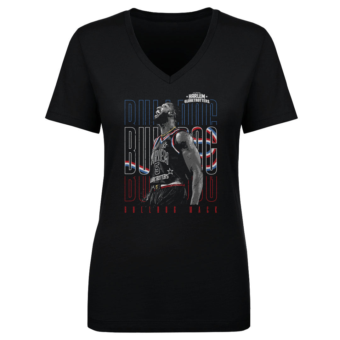 Bulldog Mack Women's V-Neck T-Shirt | 500 LEVEL