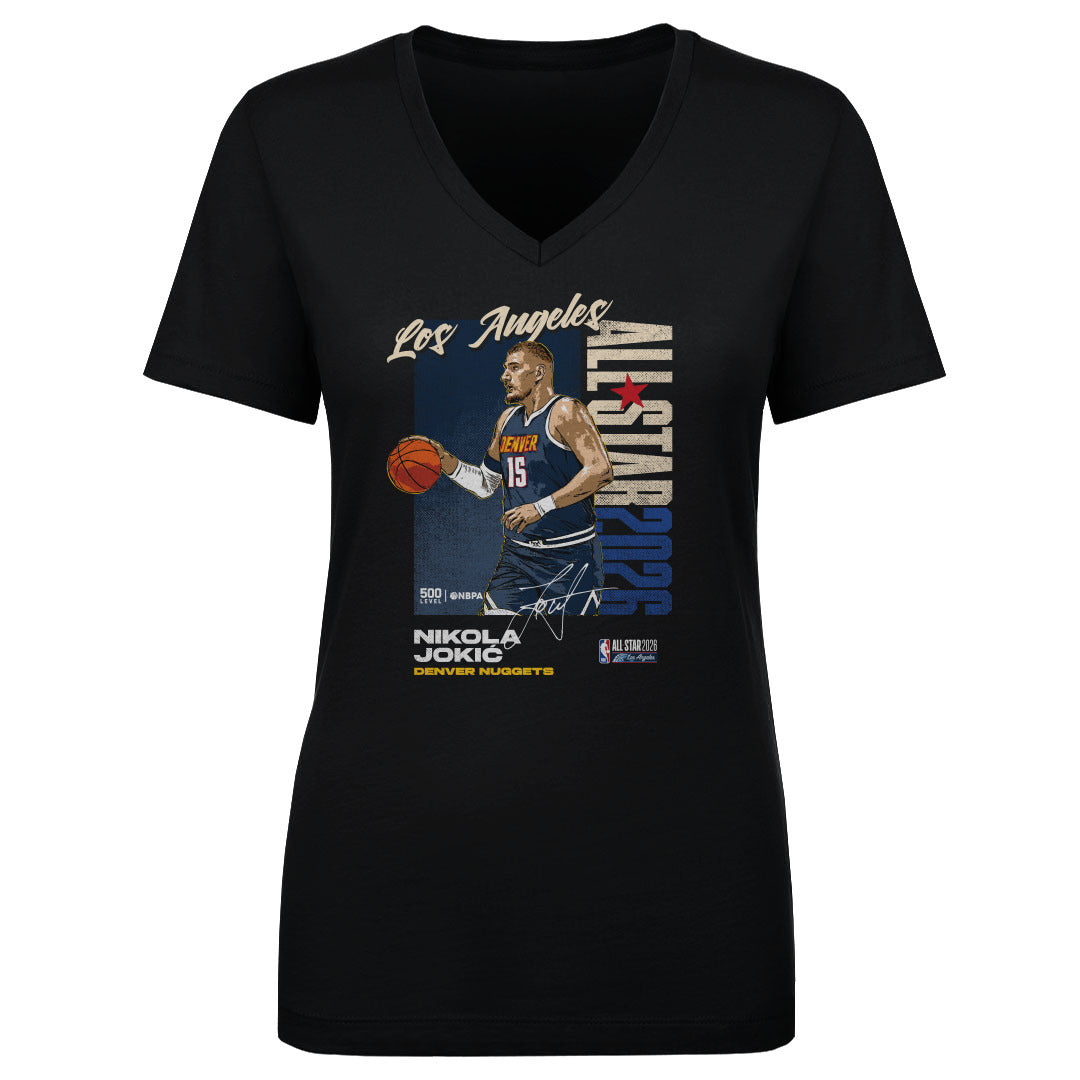 Nikola Jokic Women's V-Neck T-Shirt | 500 LEVEL
