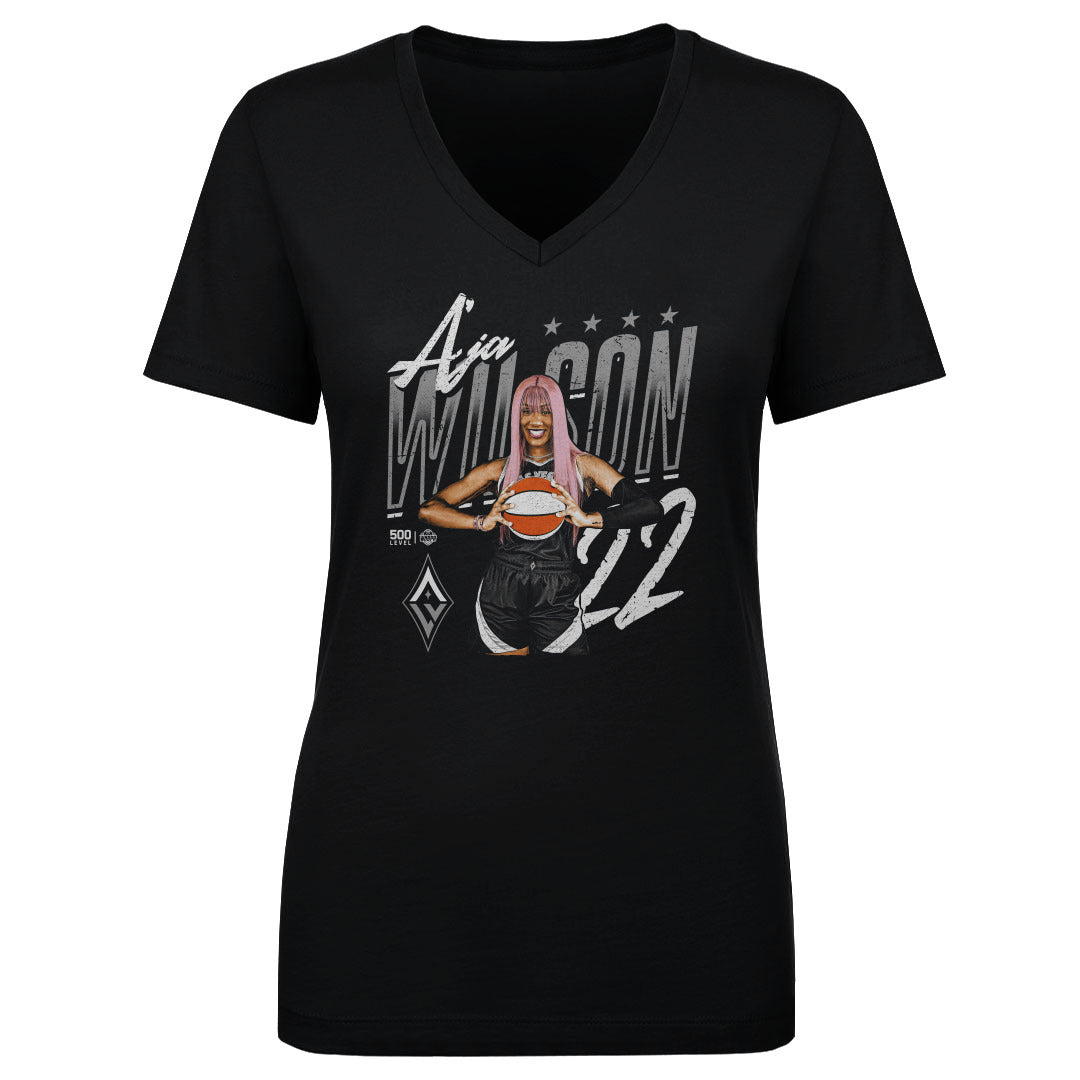 A'ja Wilson Women's V-Neck T-Shirt | 500 LEVEL