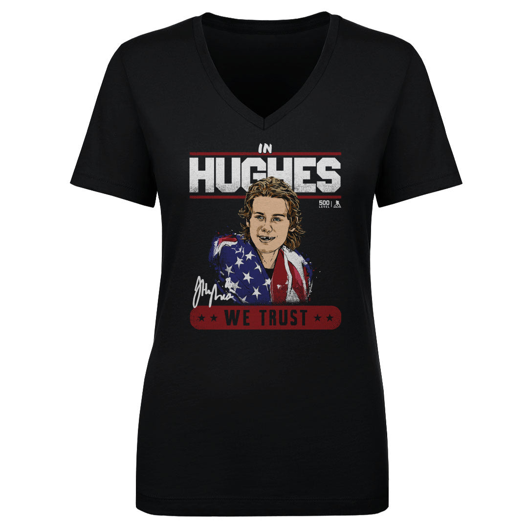 Jack Hughes Women's V-Neck T-Shirt | 500 LEVEL
